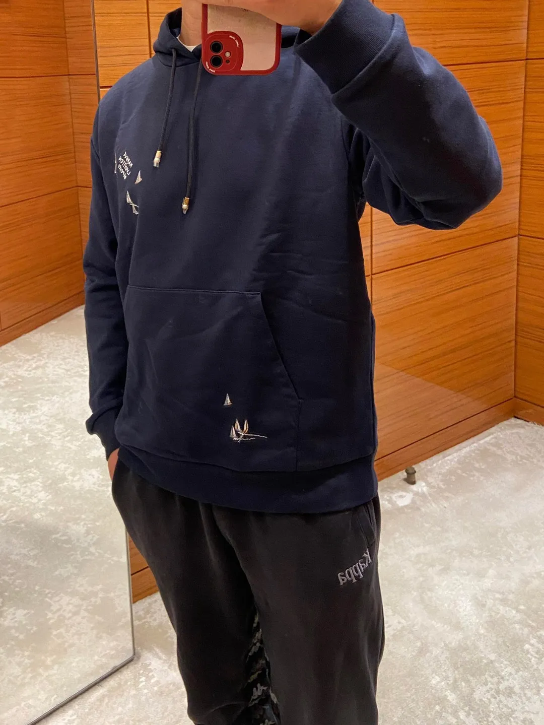 Louis Vuitton/Louis Vuitton sailing embroidered hooded sweatshirt